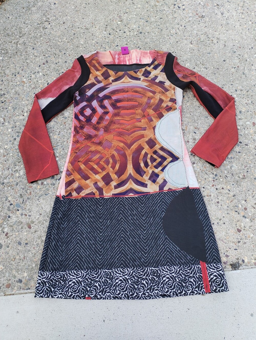 Save The Queen Multicolor Geometric Pattern Dress Size Small